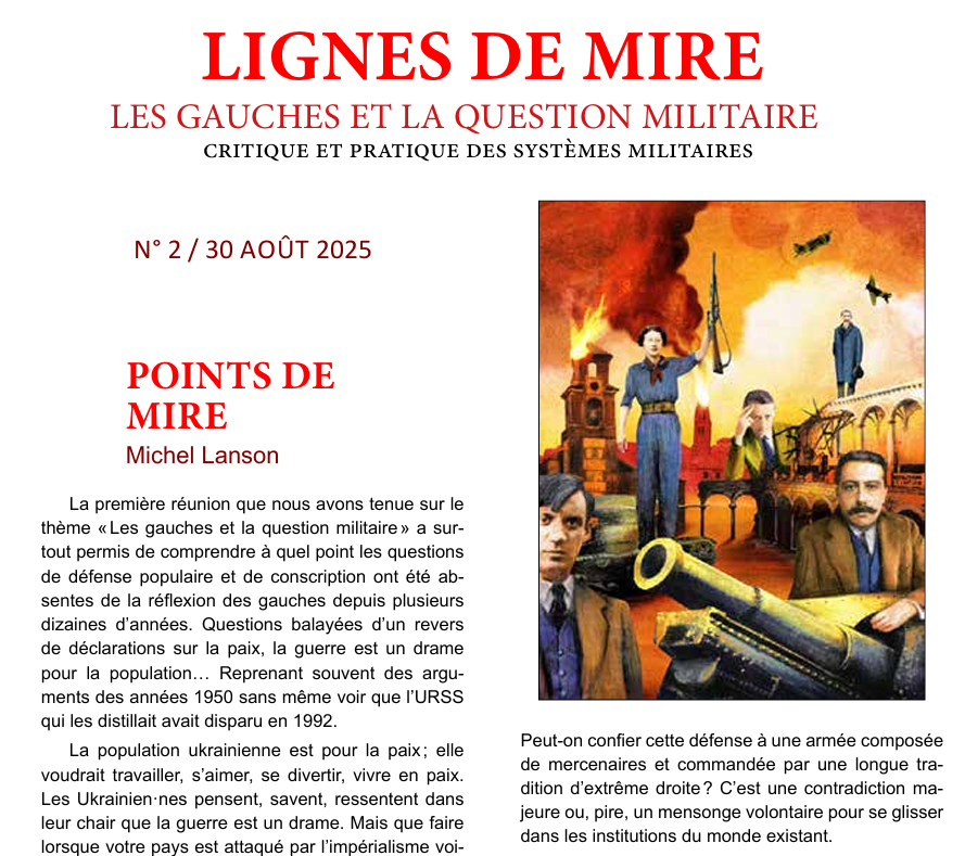 Avis de parution – Ligne de mire numéro 2 – « Les gauches et la ...